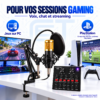 Ensemble complet de microphone   condensateur avec Carte Son