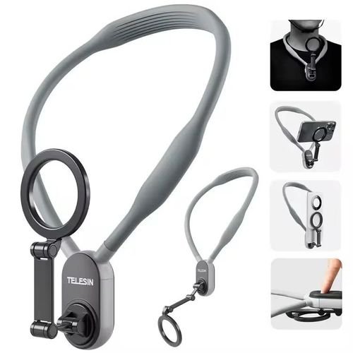 Support magnétique suspendu au cou pour téléphone