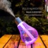 humidificateur d'air en forme d'ampoule avec lumière LED, brumisateur d'aromathérapie pour le bureau à domicile