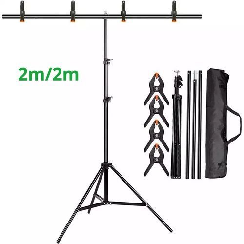 Support d'arrière-plan en métal pour studio Photo (2m x 2m)