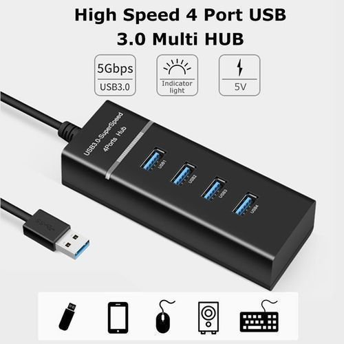 Hub USB Adaptateur Conception à 4 Ports USB 3.0 à Haute Vitesse