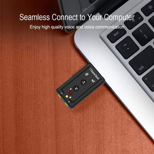 محول بطاقة الصوت الخارجية USB الظاهري 7.1 قناة
