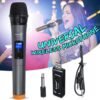 Wireless ميكروفون لاسلكي Micro USB محمول باليد مع مستقبل كاريوكي V12 VHF