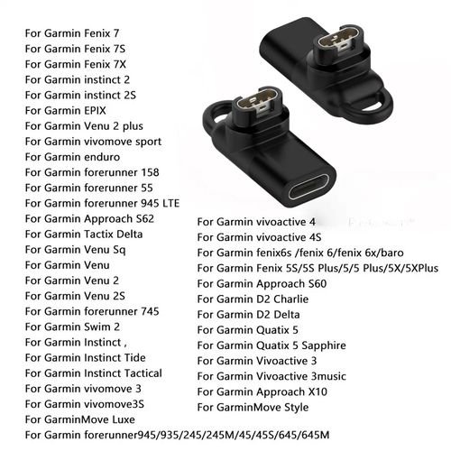 Adaptateur de chargeur Portable de Type C, pour montre intelligente Garmin