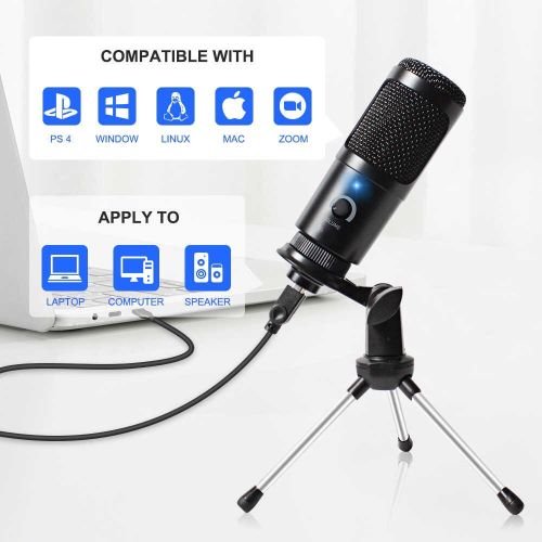 Microphone à condensateur USB professionnel, enregistrement, Studio, pour PC, ordinateur portable