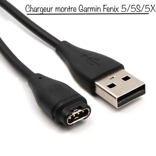 Garmin Câble USB pour Fenix ​​5 / 5x / 5s, Vivoactive 3, Forerunner 935 (Noir)