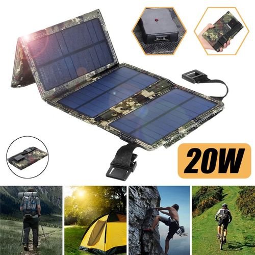 20W / 30W 5V USB قابلة للطي الألواح الشمسية للتخييم والمشي لمسافات طويلة
