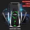 Chargeur De Voiture Sans Fil De Serrage Automatique, Qi Support Téléphone Voiture Chargeur Sans Fil À Induction Rapide , 360 ° Rotation