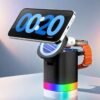Chargeur magnétique sans fil avec lumière RGB pour iOS Android AirPods iWatch