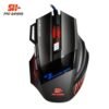 SH 3200 DPI réglables et 7D LED Optique Souris de jeu filaire USB pour Gamer PC, semi mécanique