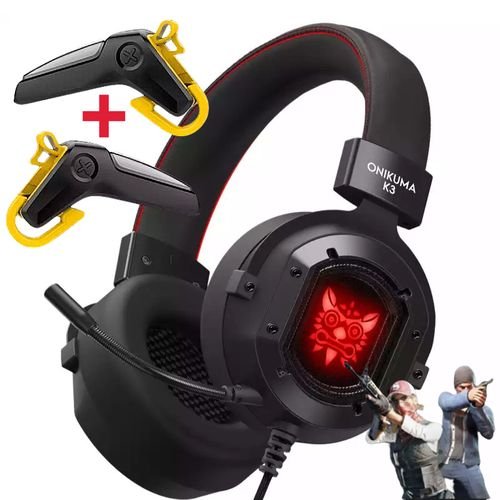 Onikuma casque de jeu K3 RGB filaire+Controller L1/R1 pour les smartphone