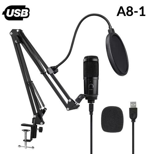 Pack USB Microphone de Studio et son Support Flexible