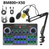 ميكروفون مكثف BM800 مع بطاقة Bluetooth X50