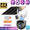 Caméra de surveillance extérieure PTZ IP 4G solaire 8MP