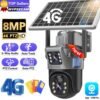 Caméra de surveillance extérieure PTZ IP 4G solaire 8MP