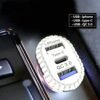 SH chargeur de voiture 3 en 1 double USB, avec Interface Type
