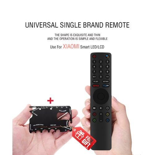 Bluetooth Télécommande Vocale Pour MI TV Android Smart TV+Couteau multifonctionnel,