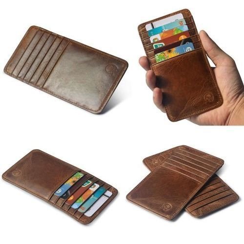 Tcetoctre Slim Titulaire de la Carte de Crédit Mini Portefeuille Etui ID Bourse Bourse Pochette Noir