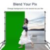 arrière-plan vert de photographie 3x6m avec Support 3x3m