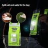 Lampe d'eau salée portable à LED longue durée, camping, randonnée, survie en plein air
