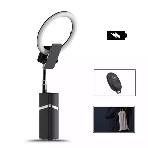 lumineux LED sans fil avec trépied, support de téléphone portable