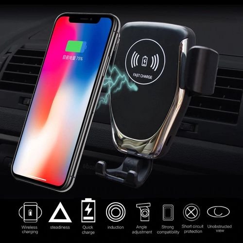 Chargeur Sans Fil Voiture Rapide Chargeur Auto Sans Fil Qi Support Téléphone Voiture Chargeur auto sans fil pour iPhone  X / Xmax / 8 / 8 Plus Samsung Galaxy S9 S7 Edge S6 Edge S8
