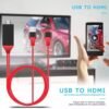 HDMI Câble HDTV Adaptateur Mâle À USB 2.0 Mâle Et Femelle HDMI HD Convertisseur Vidéo pour tous les appareils iOS
