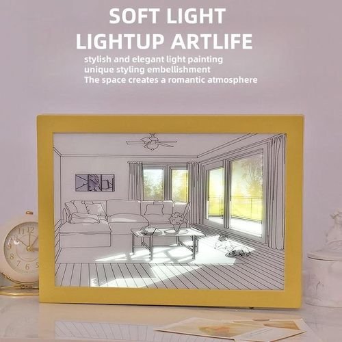 Lampe de Table Décorative à LED, Peinture Murale, Gradation USB