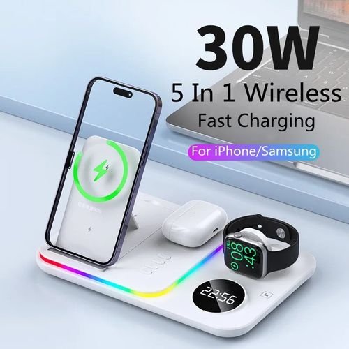 Chargeur sans fil LED 5 en 1
