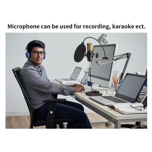 Ensemble complet de microphone   condensateur avec Carte Son