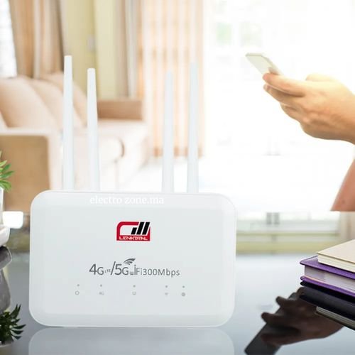 routeur 4G Modem 300 Mbps avec avec batterie externe rechargeable et 4 antenne