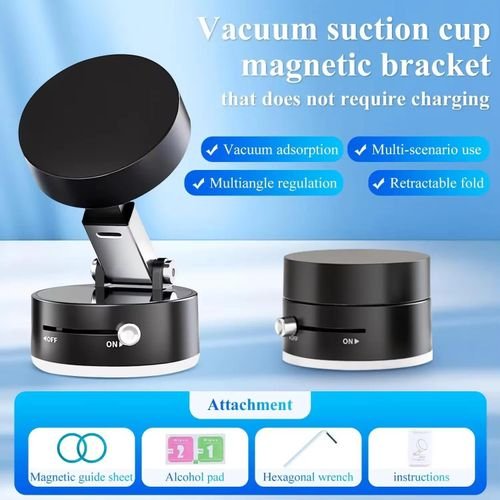 Support magnétique de téléphone portable  à ventouse rotatif à 360 degrés