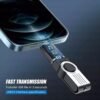Plustar محول USB 3.0 OTG لنقل بيانات iPhone iOS ، قرص U ، ماوس ، لوحة مفاتيح