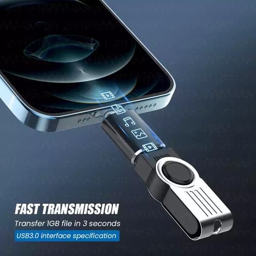 Plustar محول USB 3.0 OTG لنقل بيانات iPhone iOS ، قرص U ، ماوس ، لوحة مفاتيح