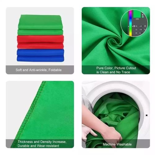 Arrière-plan de photographie, écran ChromaKey,3x2m /Vert /bleu /rouge