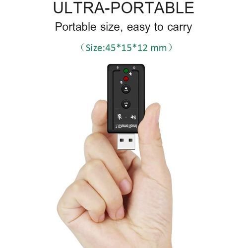 محول بطاقة الصوت الخارجية USB الظاهري 7.1 قناة