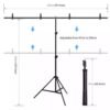General Support d'arrière-plan en métal pour studio Photo (2m x 2m)