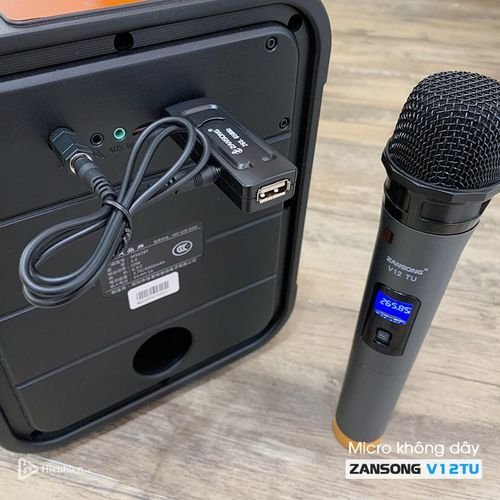 Wireless ميكروفون لاسلكي Micro USB محمول باليد مع مستقبل كاريوكي V12 VHF