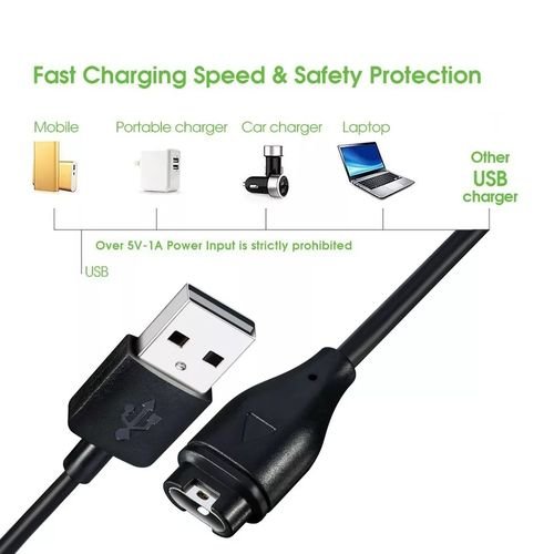 Câble de charge USB de charge rapide pour Garmin Fenix 5 Garmin Fenix 5 5S précurseur 5X 935 Vivoactive 3 ports