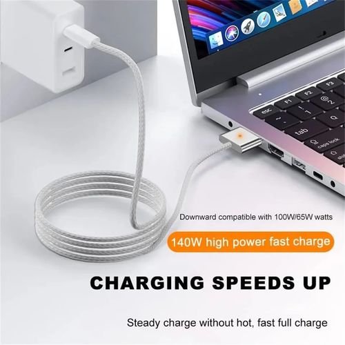 Câble USB Type C vers Magnétique 3, PD 140W, Alimentation Électrique, Compatible pour MacPleAir