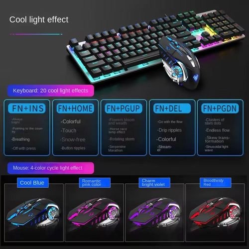 Aula Pack Clavier Avec Souris Mécanique Gaming AULAT400
