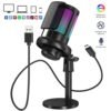 ميكروفون RGB إلى USB متوافق مع Windows/Mac/Android/iOS/+ 3 أمتار