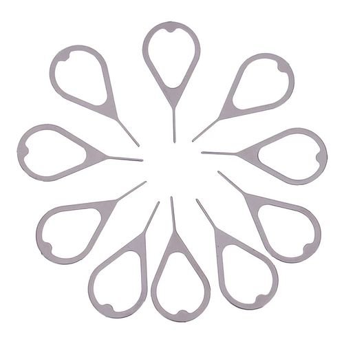 10 pièces Aiguille de carte SIM en métal