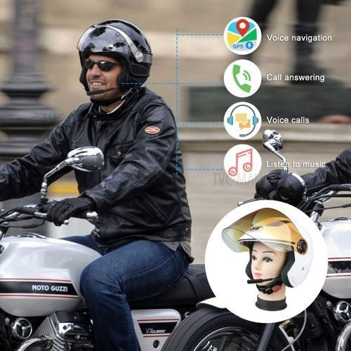 Casque sans fil Bluetooth 5.0 de moto Handsfree microphone écouteur sans fil