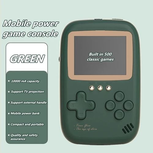 2in1 Powerbank 10000mAh et Mini console de jeu 500 jeux