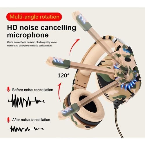 Ovleng Casque Gamer Filaire Son 7.1 Surround Gaming heaphones