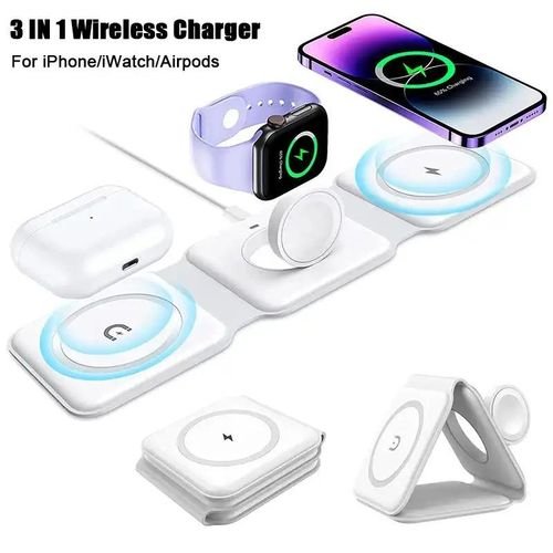 Chargeur magnétique sans fil  pour iOS Android AirPods iWatch