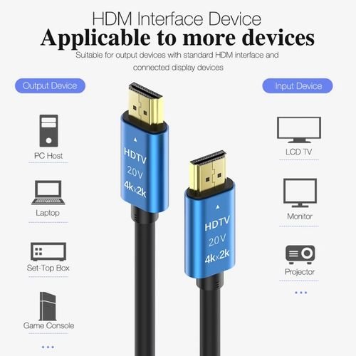 Hdtv Câble HDMI haute vitesse 4K * 2K 2.0, 3D1080P HD, pour HDTV XBOX PS3/4 projecteur 5m