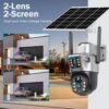 Caméra de surveillance extérieure PTZ IP 4G solaire 8MP