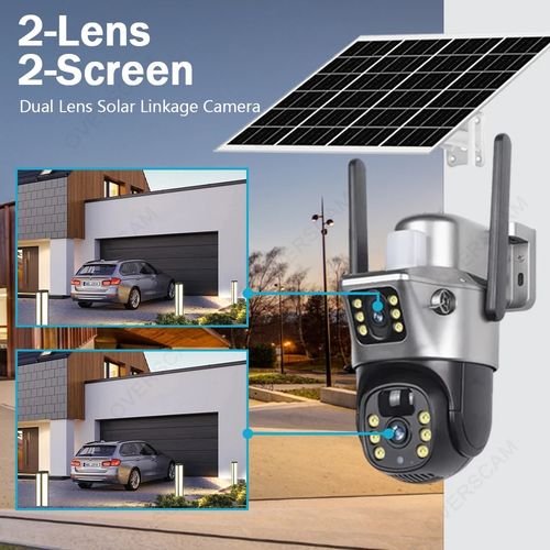 Caméra de surveillance extérieure PTZ IP 4G solaire 8MP